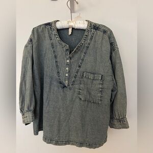 Anthropologie Pilcro Denim Chambray top